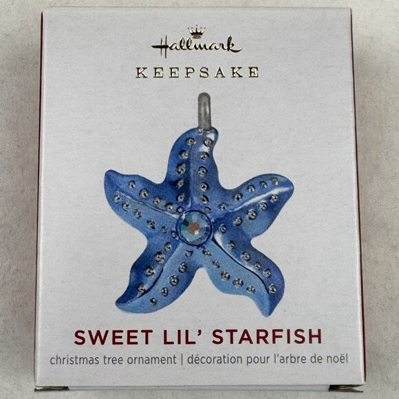 Hallmark Other - Hallmark 2021 Sweet Lil Starfish 1" Mini Ornament Christmas Miniature Blue Charm
